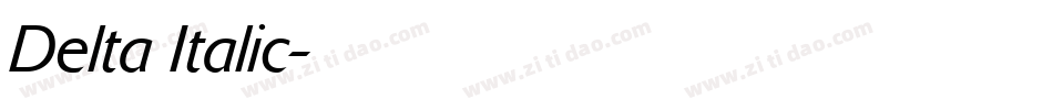 Delta Italic字体转换